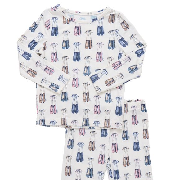 Kids Bamboo Ballet Slippers PJ Set - Picture 1 of 3